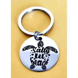 Turtle Salty Lil Beach Cute Keychain